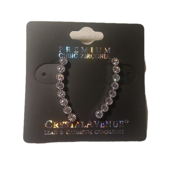 Women's Cubic Zirconia Climbing Earrings - Picture 14 of 16